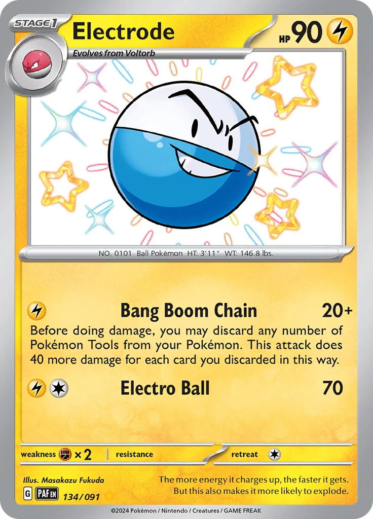 Electrode 134/091 - (SV: Paldean Fates) (Shiny Rare) Holofoil