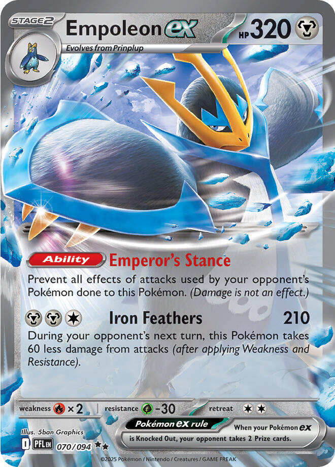 Empoleon ex - 070/094 - (ME02: Phantasmal Flames) (Double Rare) Holofoil