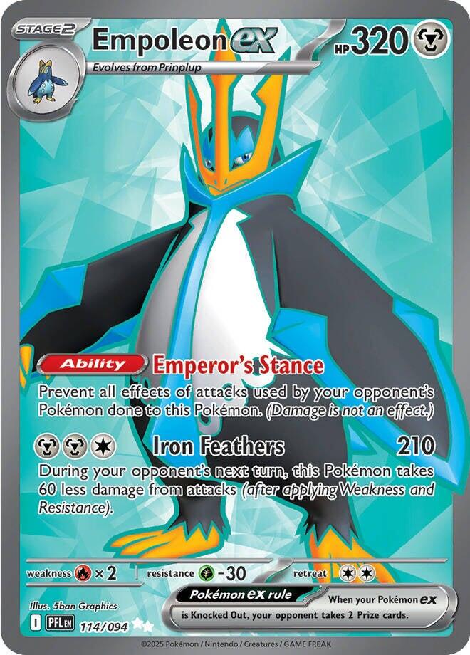 Empoleon ex - 114/094 - (ME02: Phantasmal Flames) (Ultra Rare)
