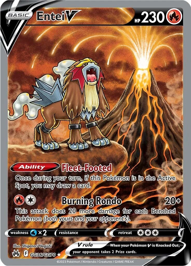 Entei V GG36/GG70 - (SWSH: Crown Zenith: Galarian Gallery) (Ultra Rare) Holofoil