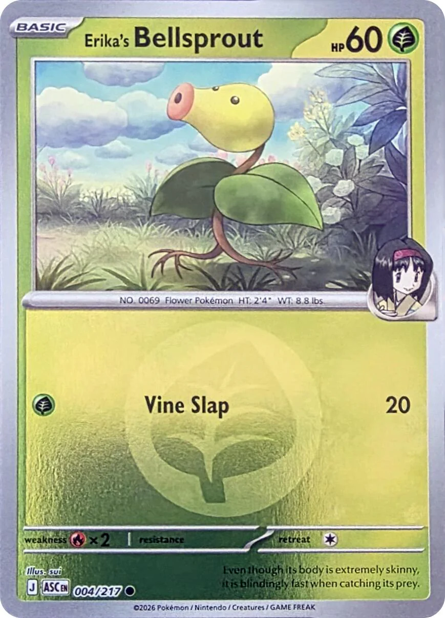 Erika's Bellsprout (Energy Symbol Pattern) 004/217 - (ME: Ascended Heroes) (Common) (Reverse Holofoil)