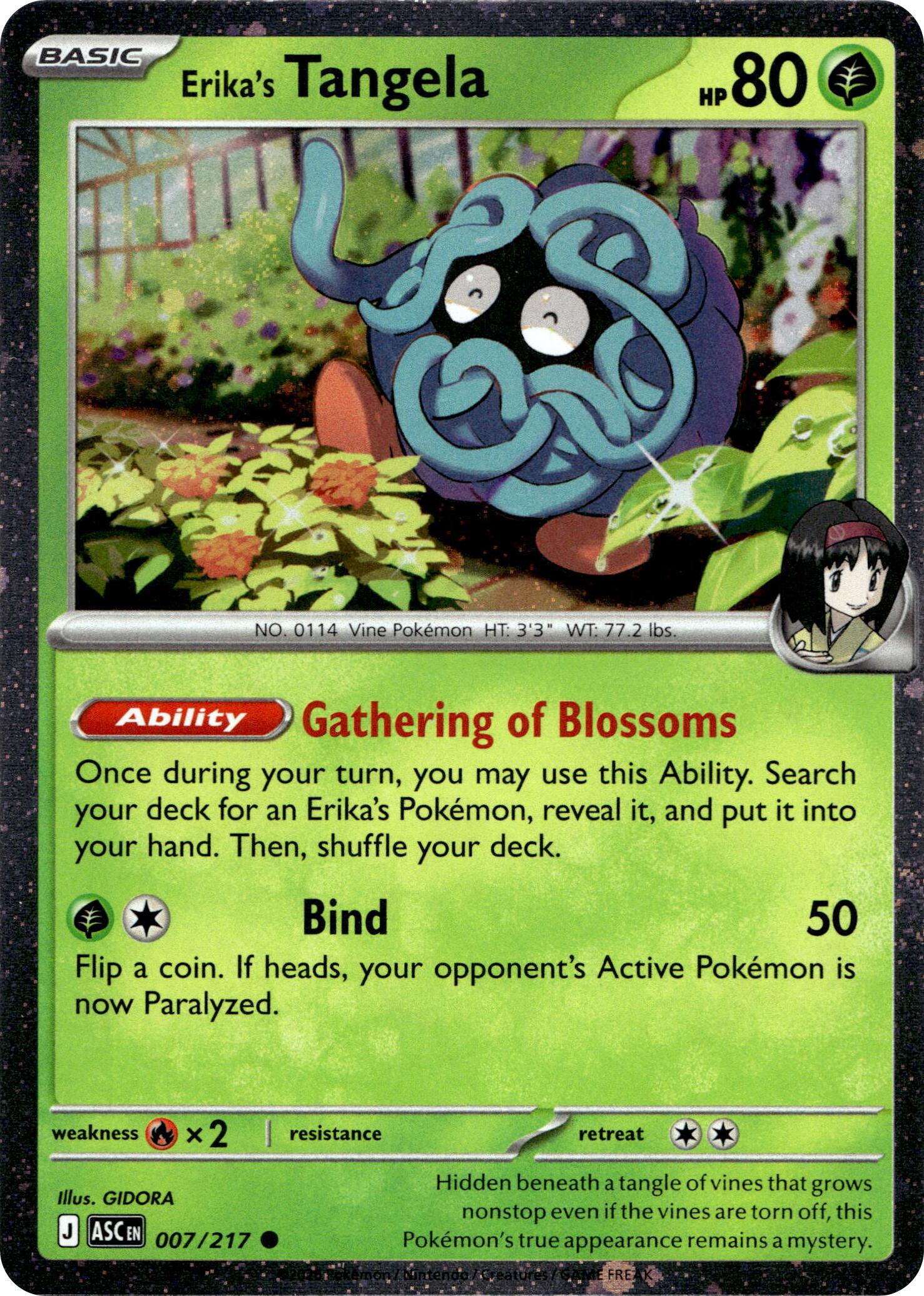 Erika's Tangela - 007/217 (Cosmo Holo) 007/217 - (Miscellaneous Cards & Products) (Common) Holofoil