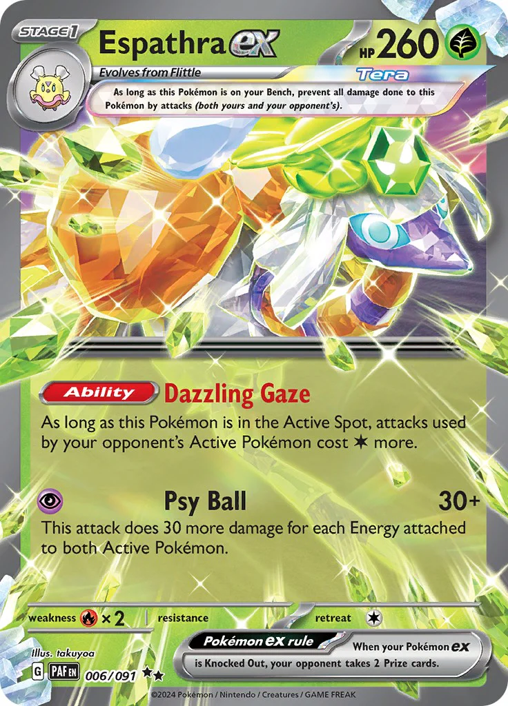 Espathra ex - 006/091 - (SV: Paldean Fates) (Double Rare) Holofoil