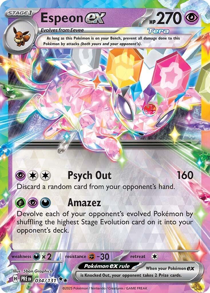 Espeon ex - 034/131 - (SV: Prismatic Evolutions) (Double Rare)