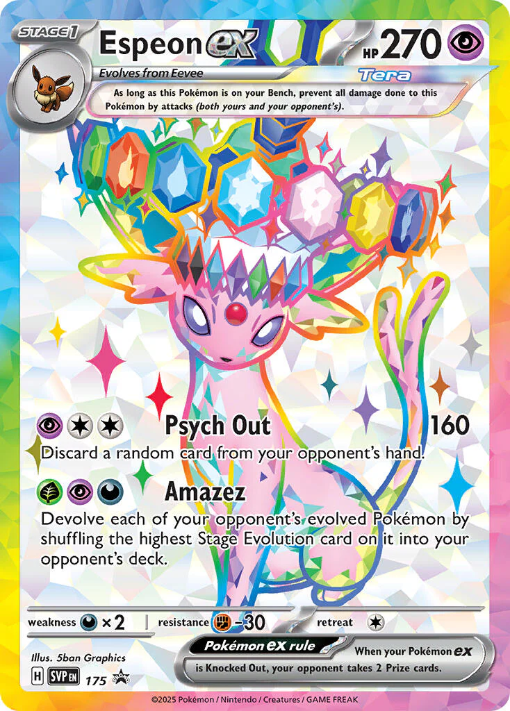 Espeon ex - 175 SVP 175 - (SV: Scarlet & Violet Promo Cards) (Promo) Holofoil