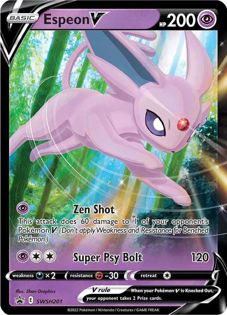 Espeon V - SWSH201 - (SWSH: Sword & Shield Promo Cards) (Promo)