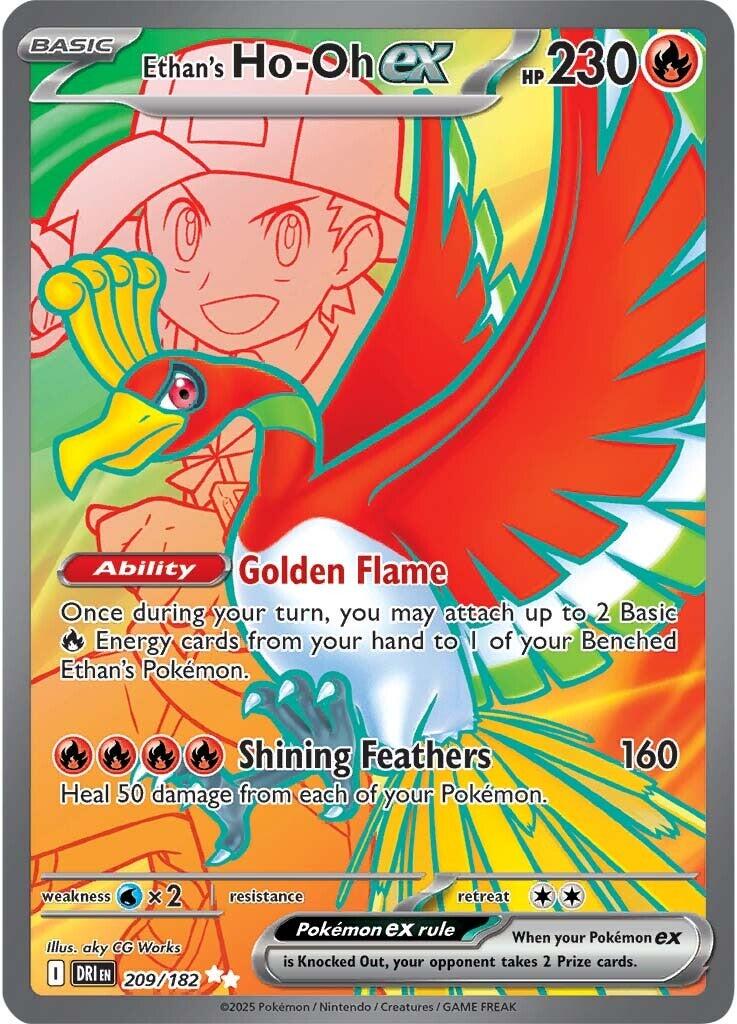 Ethan's Ho-Oh ex - 209/182 - (SV10: Destined Rivals) (Ultra Rare) Holofoil