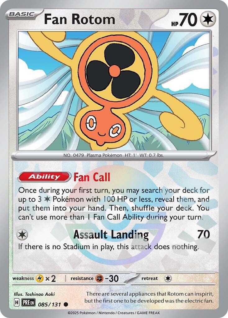 Fan Rotom (Poke Ball Pattern) 085/131 - (SV: Prismatic Evolutions) (Common) Holofoil