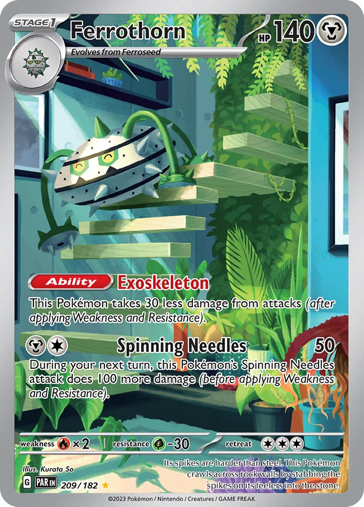 Ferrothorn - 209/182 - (SV04: Paradox Rift) (Illustration Rare) Holofoil