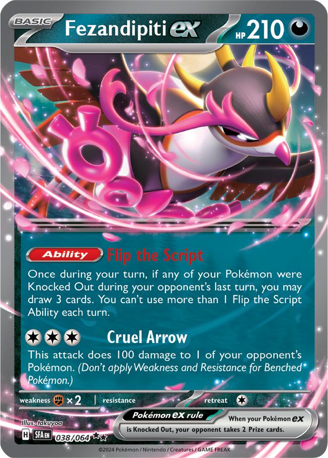 Fezandipiti ex - 038/064 - (SV: Shrouded Fable) (Double Rare) Holofoil