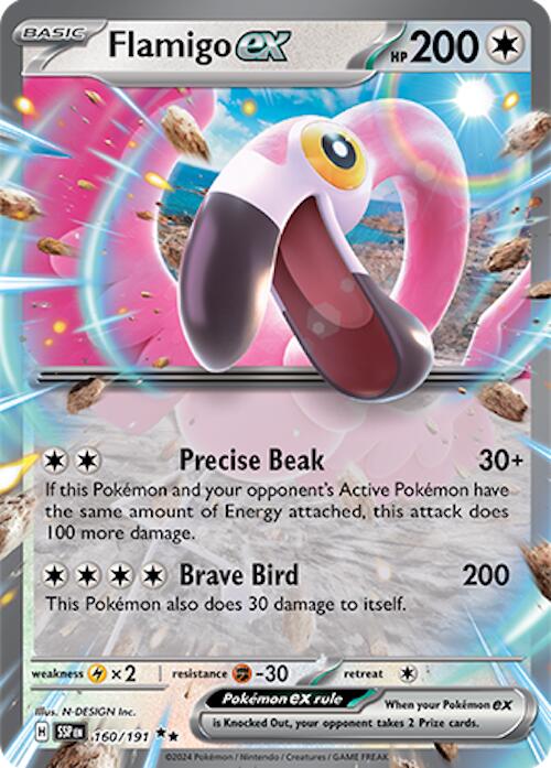 Flamigo ex 160/191 - (SV08: Surging Sparks) (Double Rare) Holofoil
