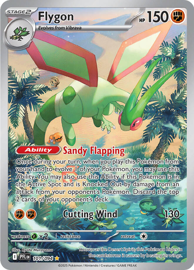 Flygon - 101/094 - (ME02: Phantasmal Flames) (Illustration Rare) Holofoil