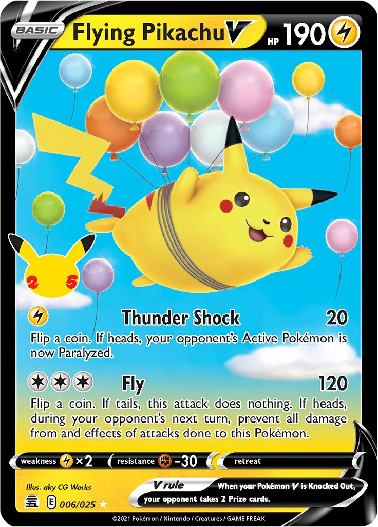 Flying Pikachu V 006/025 - (Celebrations) (Ultra Rare) Holofoil