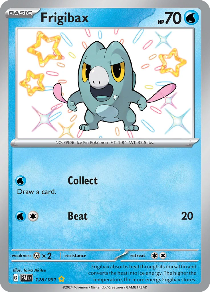 Frigibax - 128/091 - (SV: Paldean Fates) (Shiny Rare) Holofoil