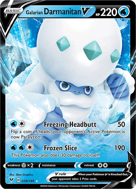 Galarian Darmanitan V 036/185 - (SWSH04: Vivid Voltage) (Ultra Rare) Holofoil