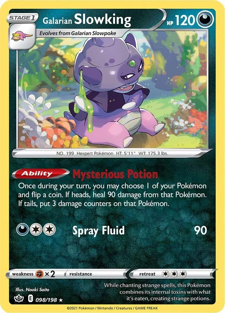 Galarian Slowking 098/198 - (SWSH06: Chilling Reign) (Holo Rare) Holofoil