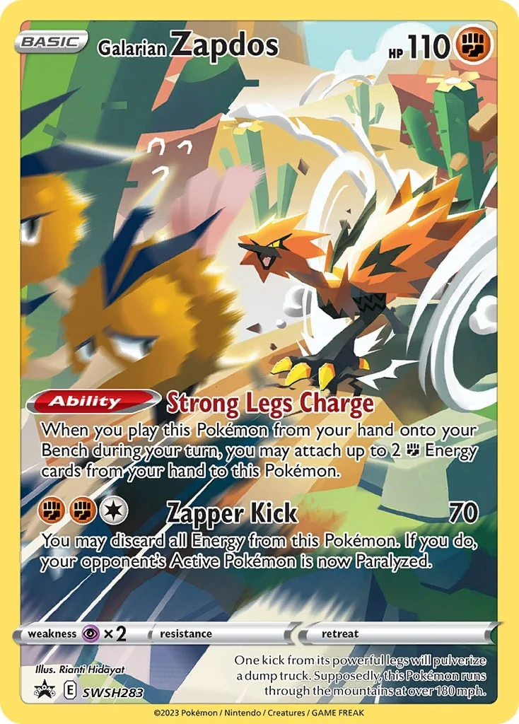 Galarian Zapdos - SWSH283 - (SWSH: Sword & Shield Promo Cards) (Promo) Holofoil