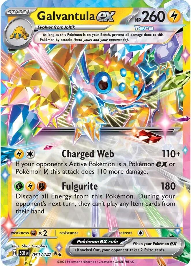 Galvantula ex - 051/142 - (SV07: Stellar Crown) (Double Rare) Holofoil