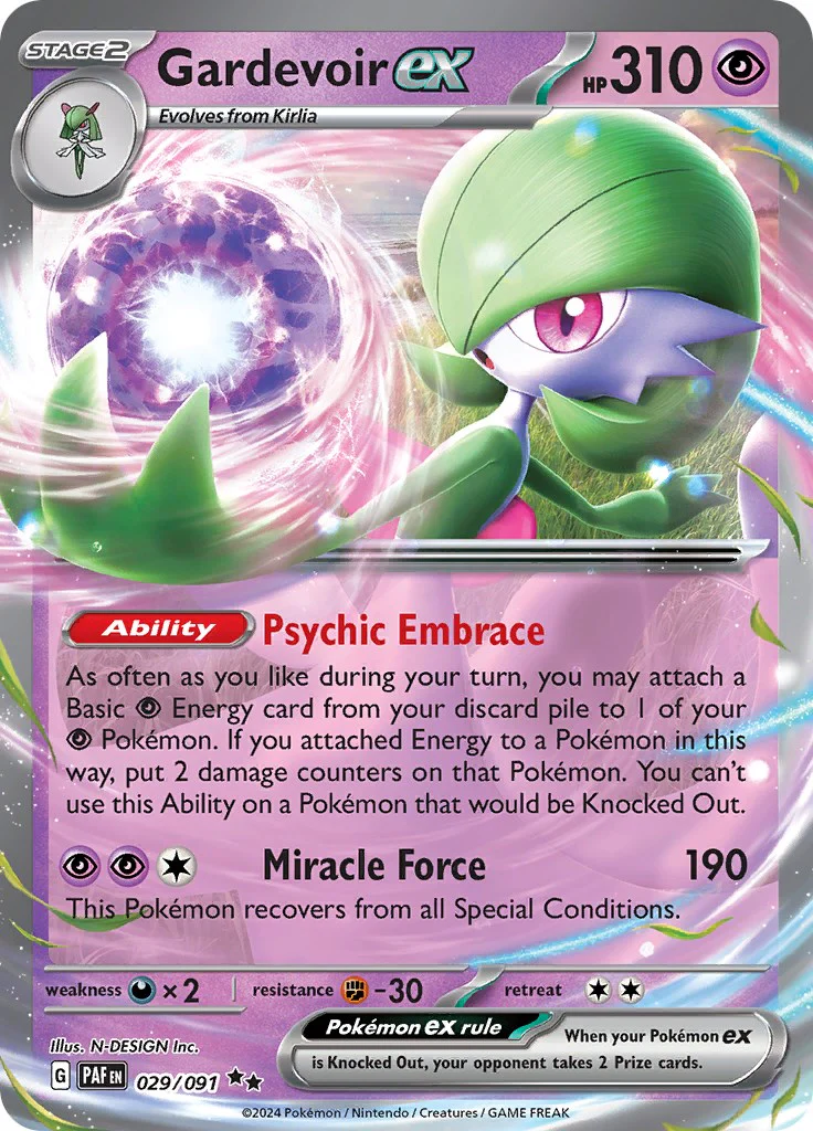 Gardevoir ex - 029/091 - (SV: Paldean Fates) (Double Rare) Holofoil
