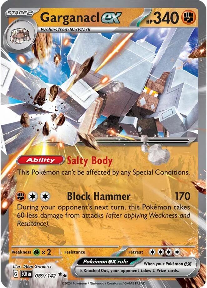 Garganacl ex 089/142 - (SV07: Stellar Crown) (Double Rare) Holofoil