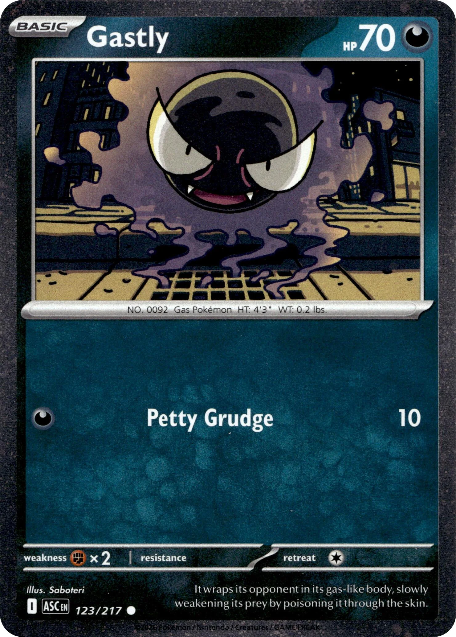 Gastly - 123/217 (Cosmos Holo) 123/217 - (Miscellaneous Cards & Products) (Common) Holofoil
