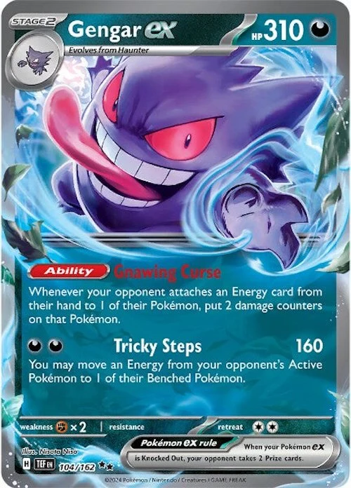 Gengar ex - 104/162 - (SV05: Temporal Forces) (Double Rare) Holofoil
