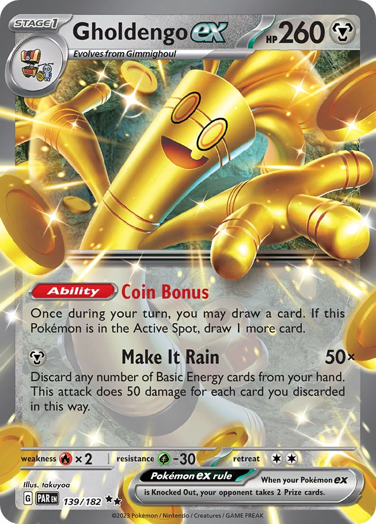 Gholdengo ex - 139/182 - (SV04: Paradox Rift) (Double Rare) Holofoil