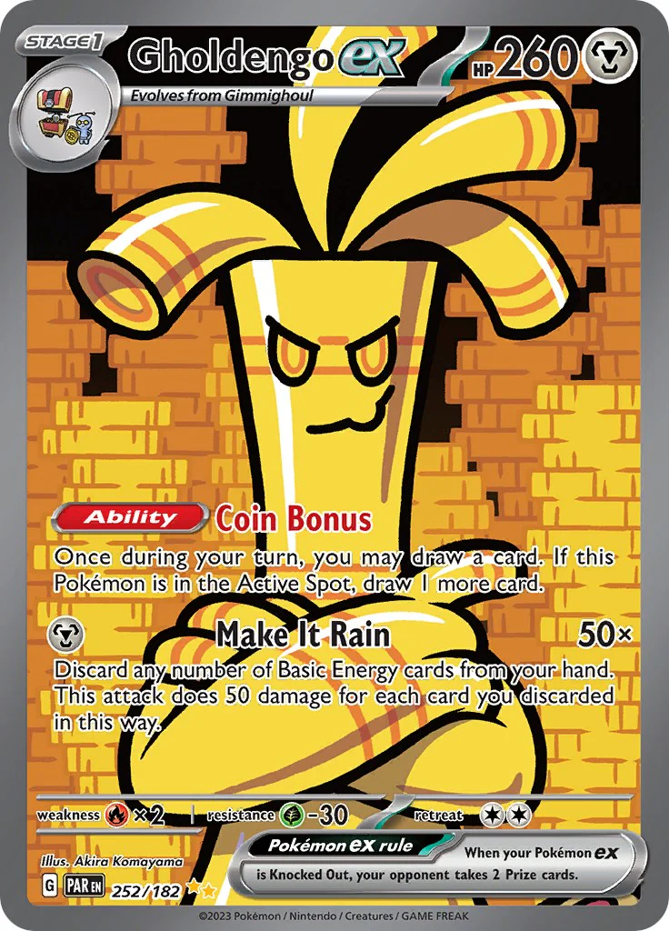 Gholdengo ex - 252/182 - (SV04: Paradox Rift) (Special Illustration Rare) Holofoil