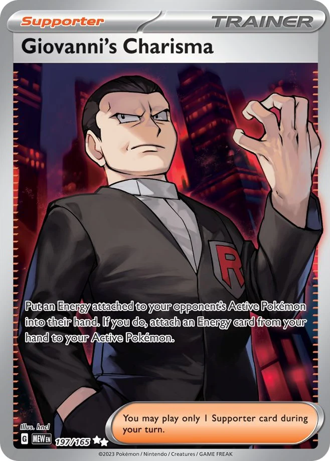 Giovanni's Charisma - 197/165 - (SV: Scarlet & Violet 151) (Ultra Rare)