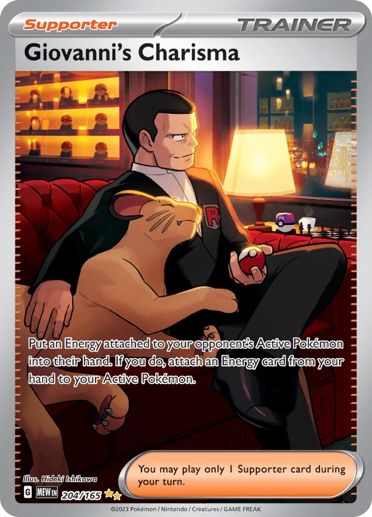 Giovanni's Charisma - 204/165 - (SV: Scarlet & Violet 151) (Special Illustration Rare)