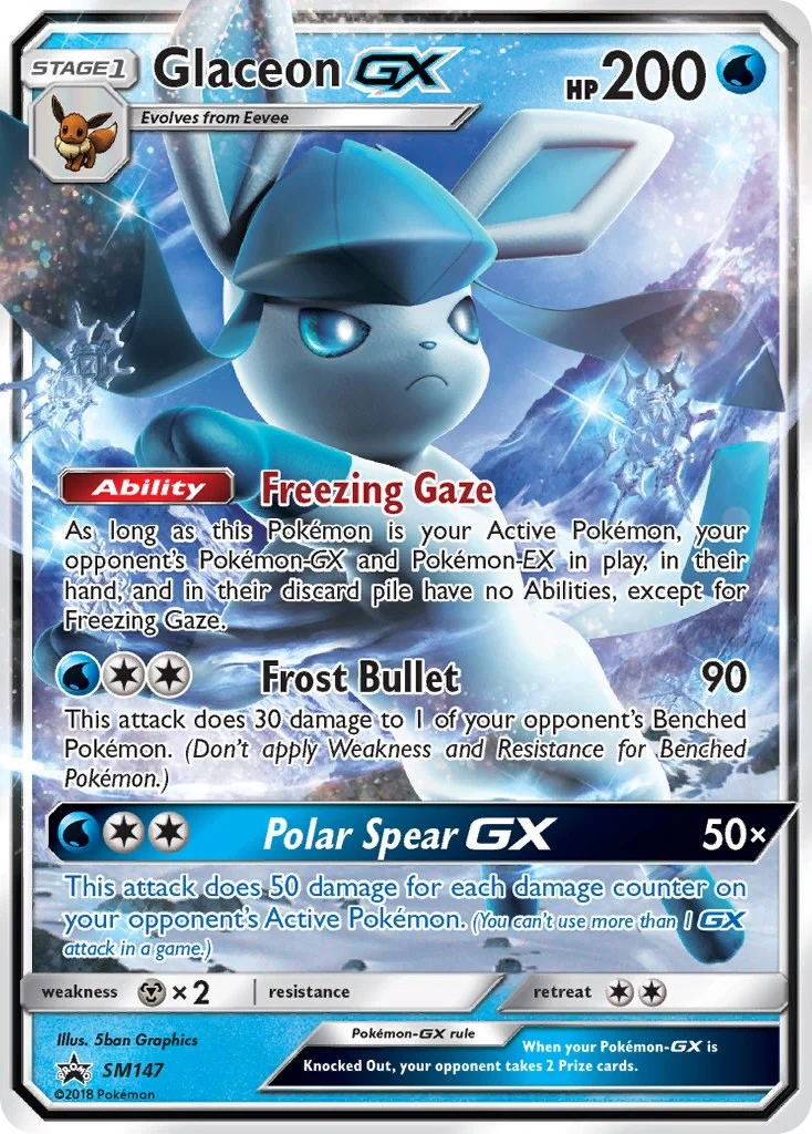 Glaceon GX - SM147 - (SM Promos) (Promo) Holofoil