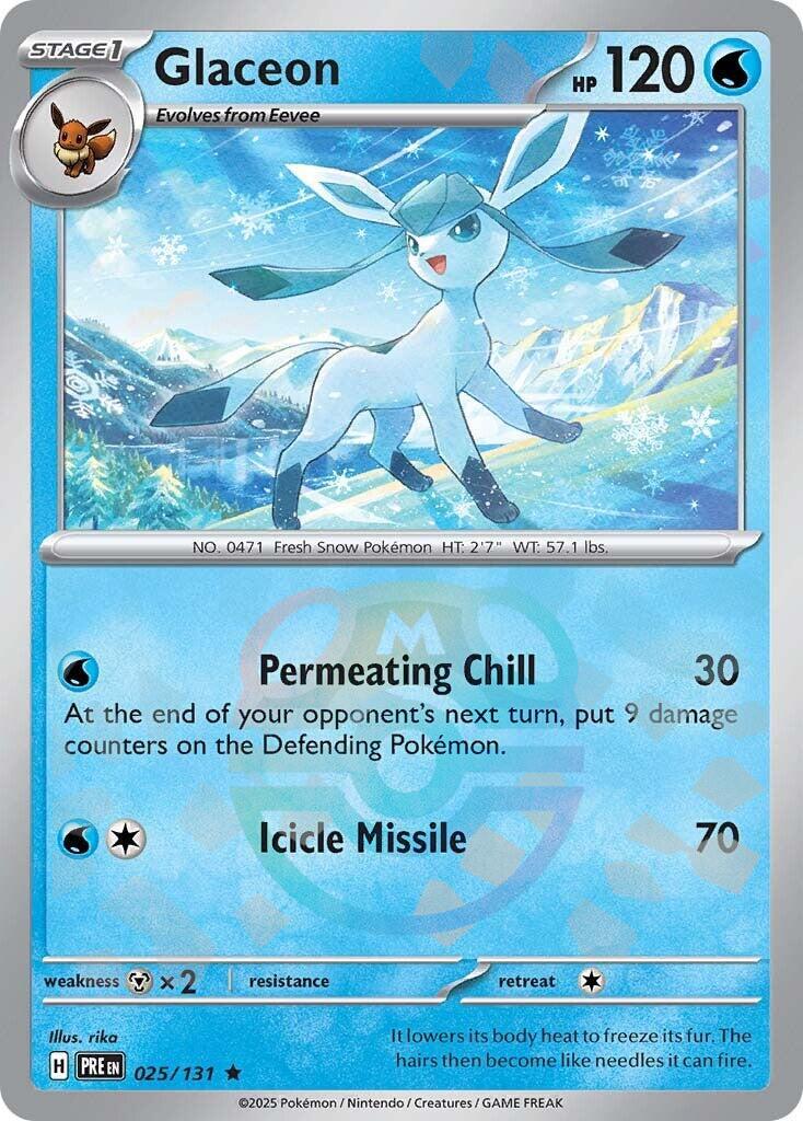 Glaceon (Master Ball Pattern) - (SV: Prismatic Evolutions) (Rare)