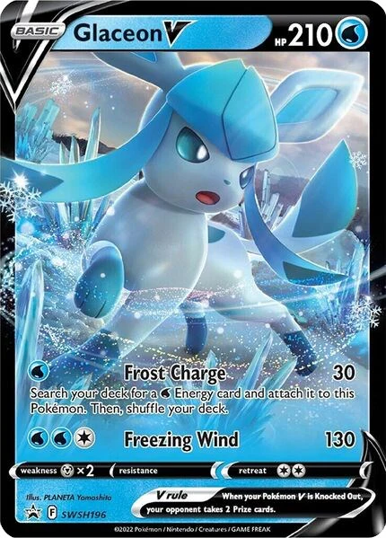 Glaceon V - SWSH196 - (SWSH: Sword & Shield Promo Cards) (Promo)