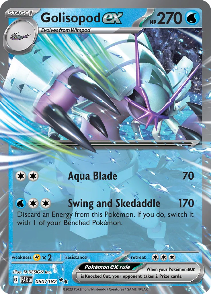 Golisopod ex - 050/182 - (SV04: Paradox Rift) (Double Rare) Holofoil