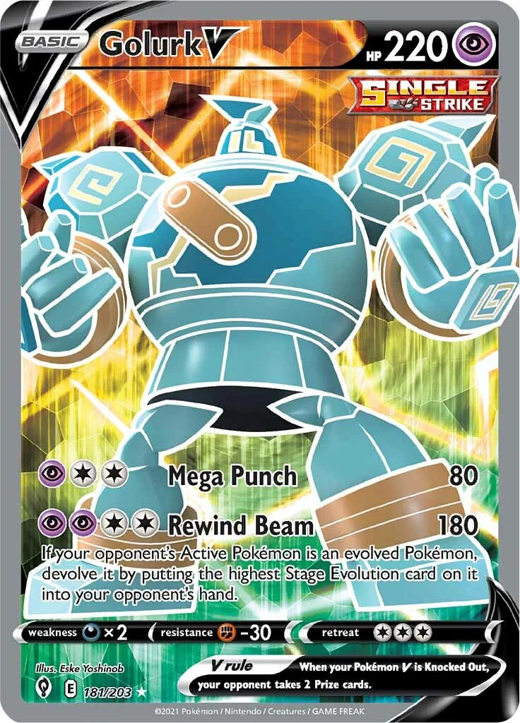 Golurk V (Full Art) - (SWSH07: Evolving Skies) (Ultra Rare)
