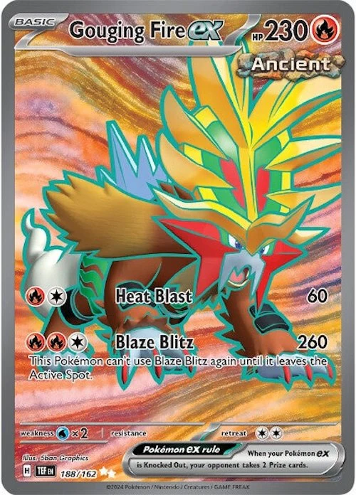 Gouging Fire ex - 188/162 - (SV05: Temporal Forces) (Ultra Rare) Holofoil