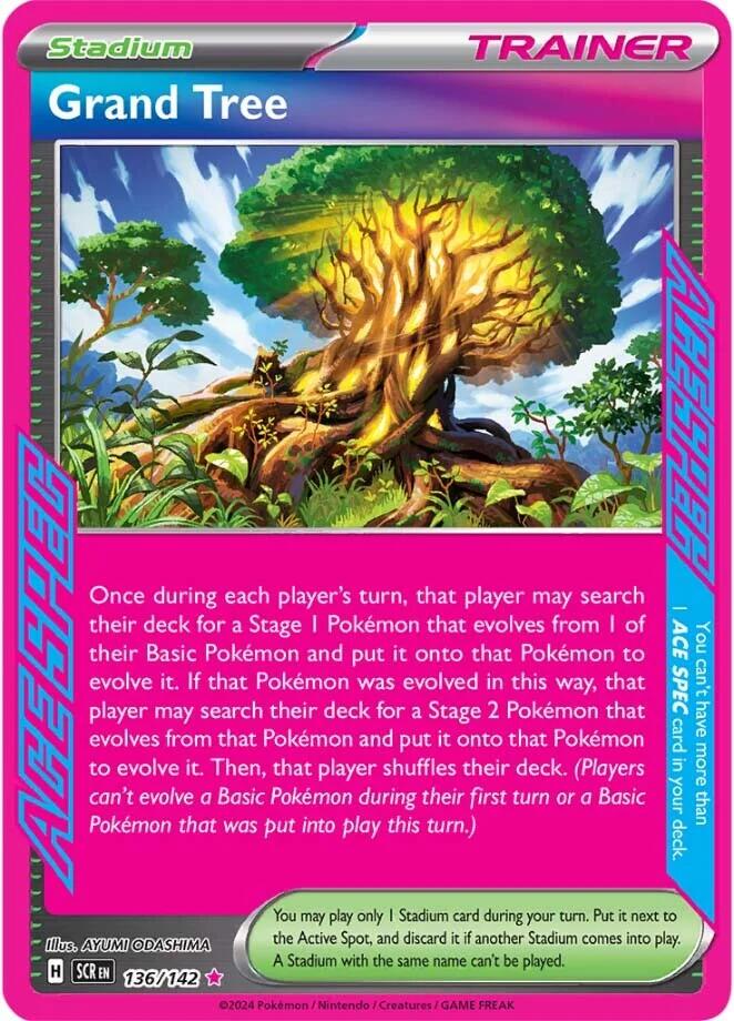 Grand Tree 136/142 - (SV07: Stellar Crown) (ACE SPEC Rare) Holofoil