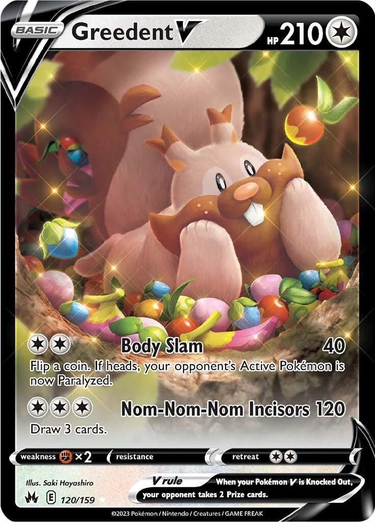 Greedent V 120/159 - (SWSH: Crown Zenith) (Ultra Rare) Holofoil