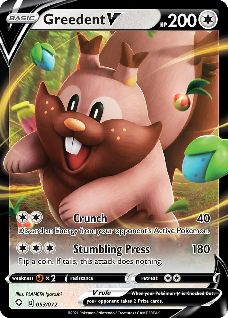 Greedent V 053/072 - (Shining Fates) (Ultra Rare) Holofoil