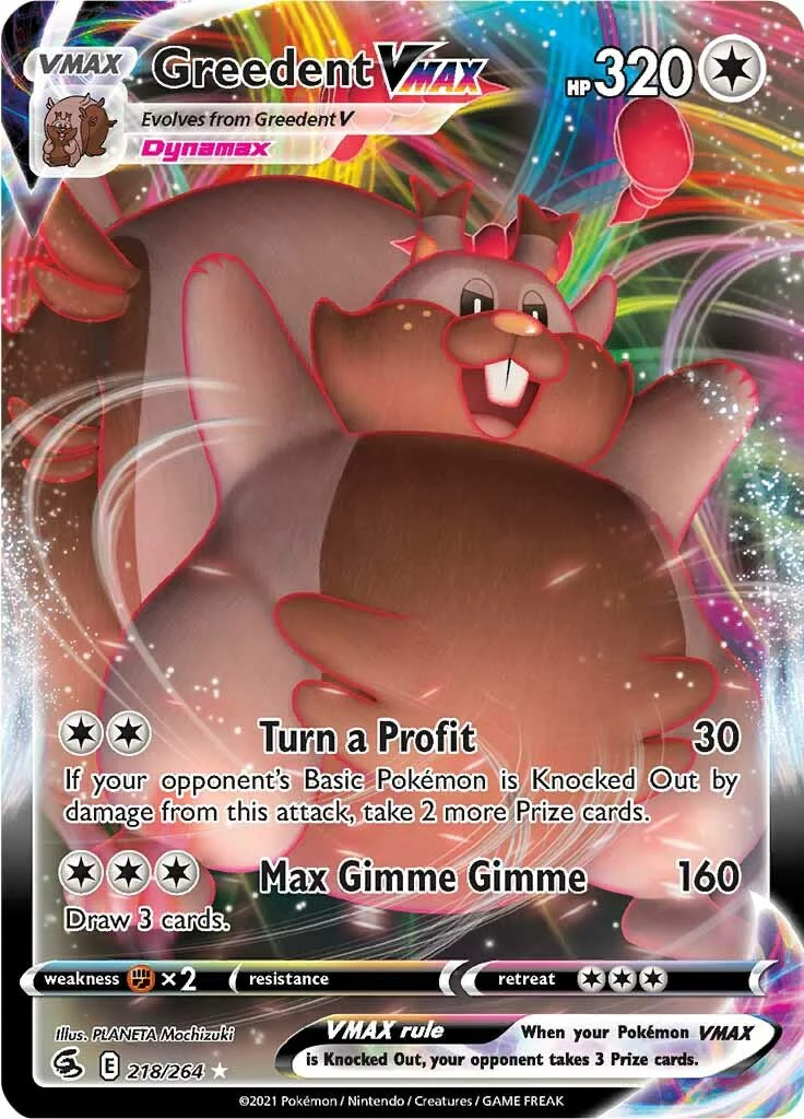 Greedent VMAX - (SWSH08: Fusion Strike) (Ultra Rare)