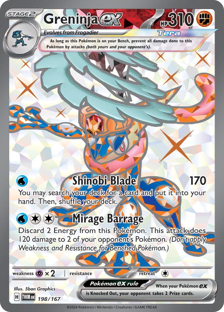 Greninja ex - 198/167 - (SV06: Twilight Masquerade) (Ultra Rare) Holofoil