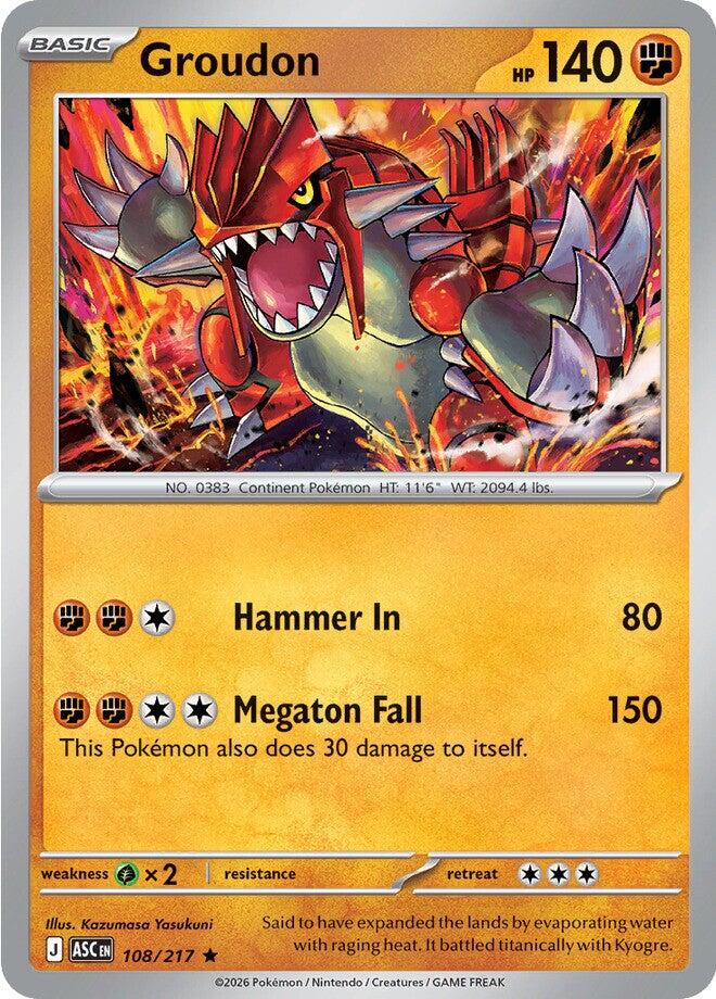 Groudon 108/217 - (ME: Ascended Heroes) (Rare) Holofoil