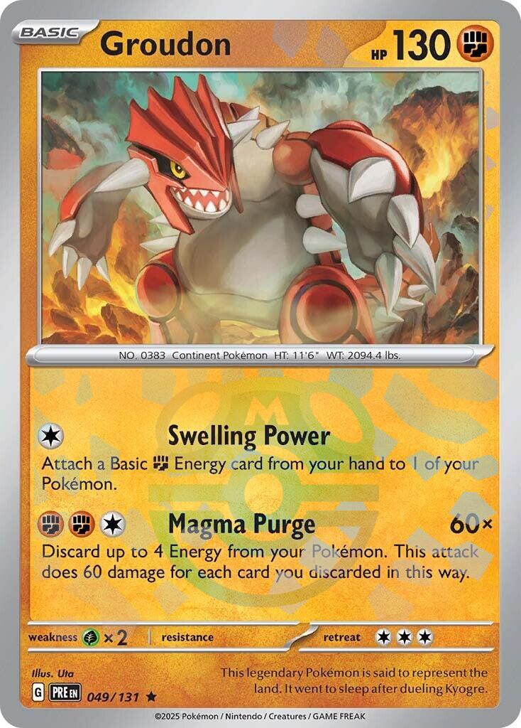 Groudon (Master Ball Pattern) - (SV: Prismatic Evolutions) (Rare)