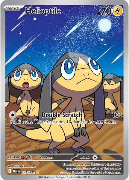 Helioptile - 143/132 - (ME01: Mega Evolution) (Illustration Rare)