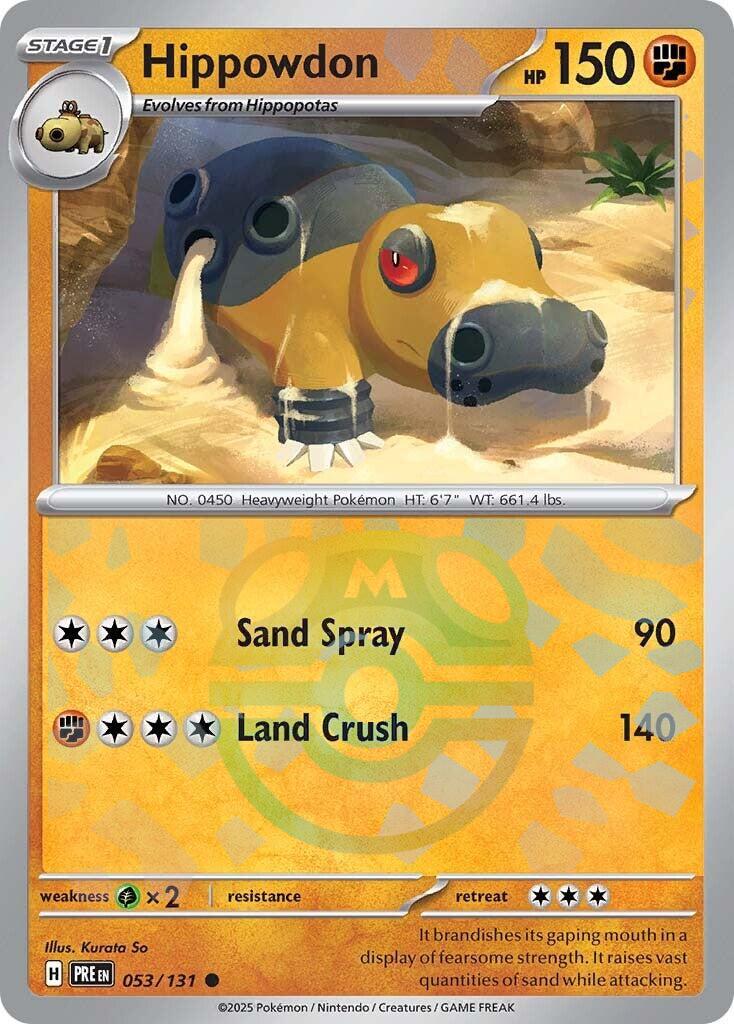 Hippowdon (Master Ball Pattern) - (SV: Prismatic Evolutions) (Common)