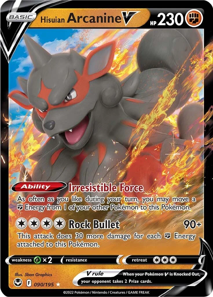 Hisuian Arcanine V - (SWSH12: Silver Tempest) (Ultra Rare)