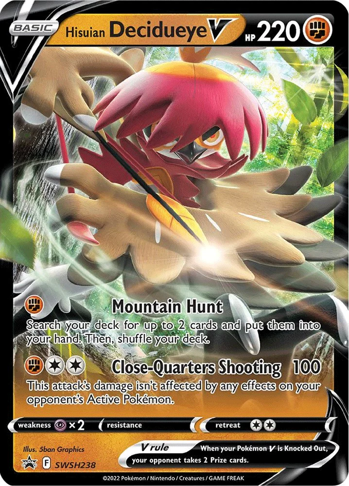 Hisuian Decidueye V - SWSH238 - (SWSH: Sword & Shield Promo Cards) (Promo) Holofoil