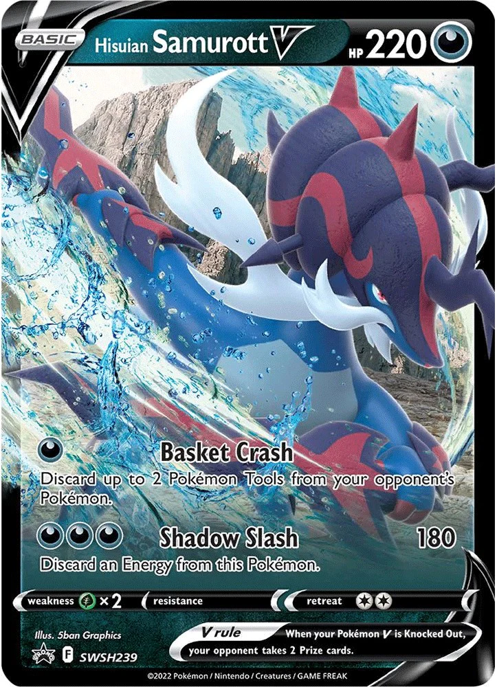 Hisuian Samurott V - SWSH239 - (SWSH: Sword & Shield Promo Cards) (Promo)