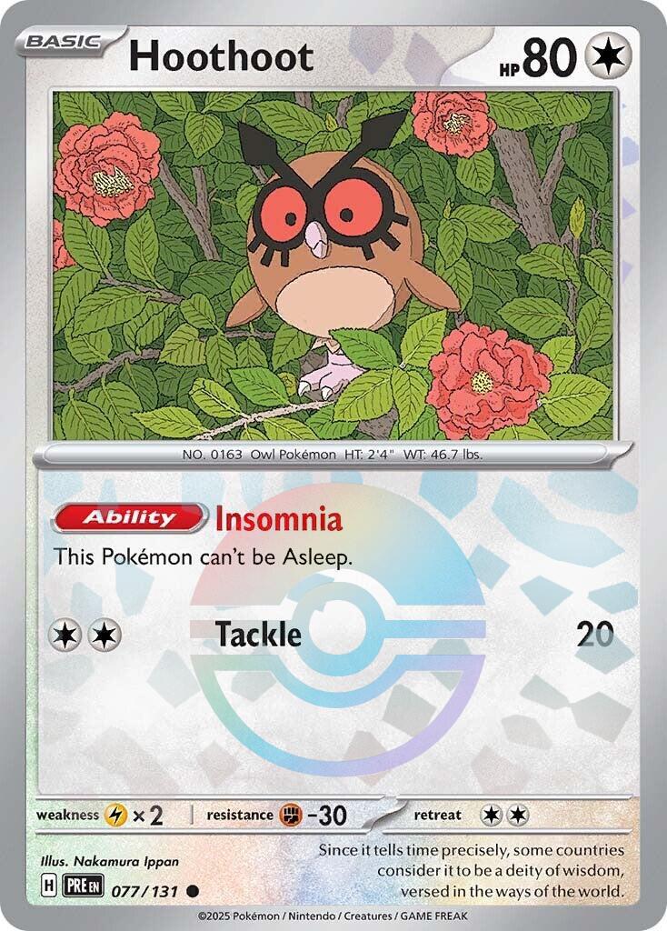 Hoothoot (Poke Ball Pattern) - (SV: Prismatic Evolutions) (Common)