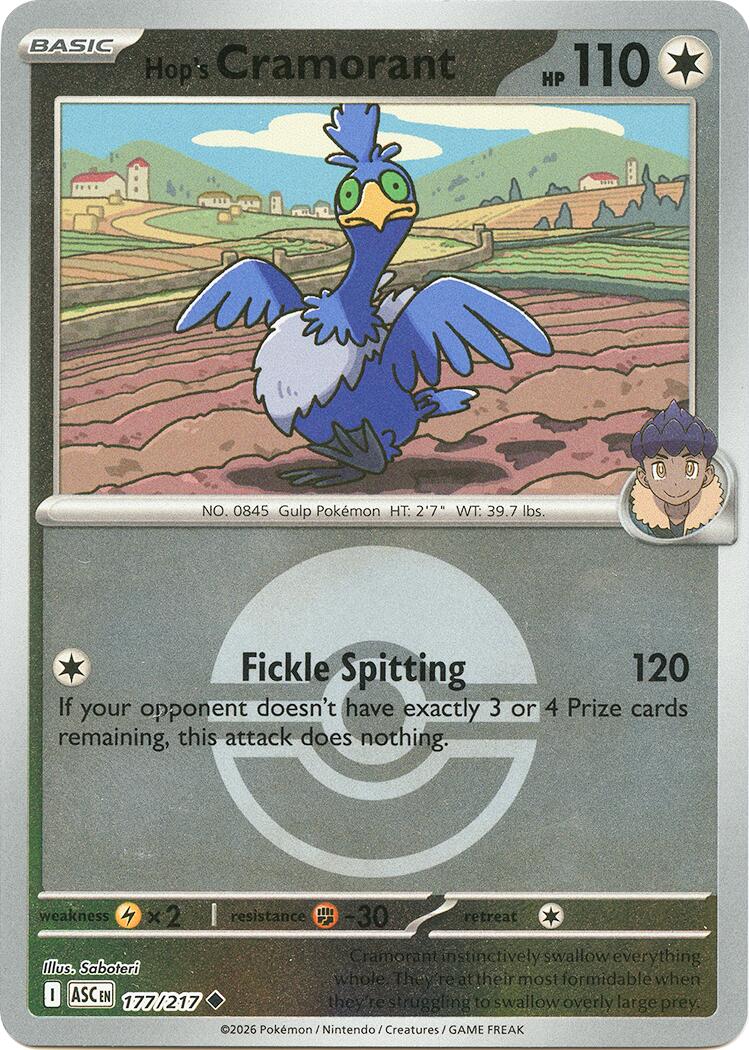 Hop's Cramorant (Poke Ball) 177/217 - (ME: Ascended Heroes) (Uncommon) (Reverse Holofoil)